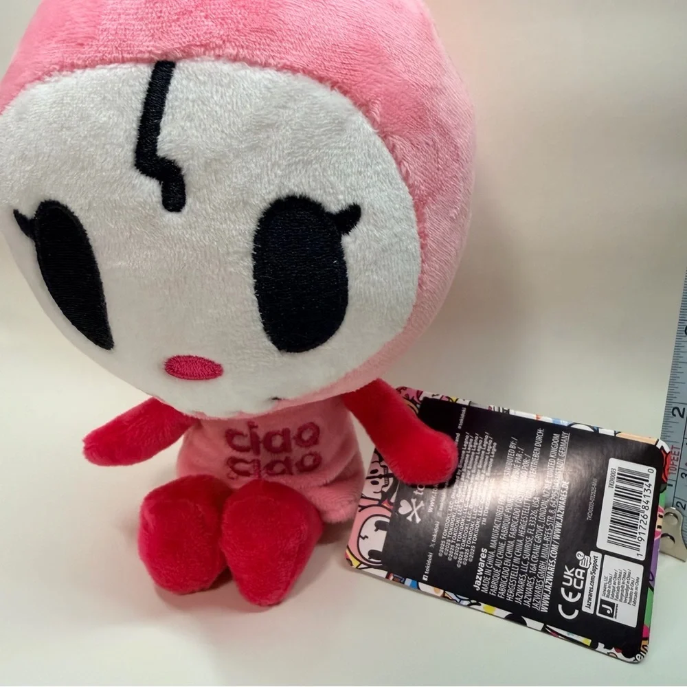 Tokidoki Ciao Ciao Plush in Pink and White - Picture 3 of 6